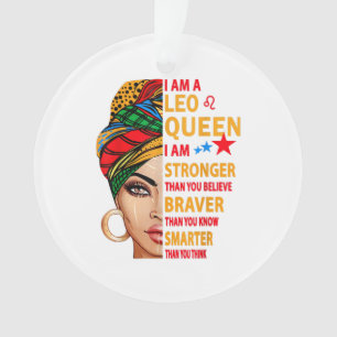 Leo queen I am stronger funny birthday gift for Le Ornament