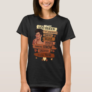 Leo Queen Sweet As Candy Birthday For Black Women T-Shirt
