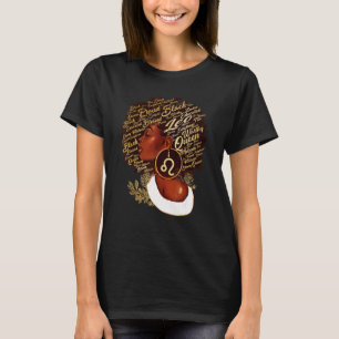 Leo Queen Sweet As Candy Birthday  For Black Women T-Shirt
