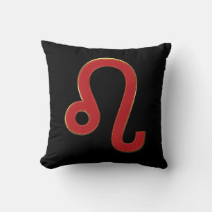 LEO Red Zodiac Sign July August Birthday Astrology Cushion