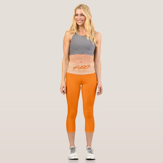 Leo Reflection Capri Leggings (Front)