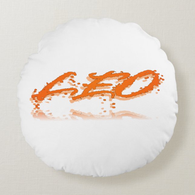 Leo Reflection Round Cushion (Front)