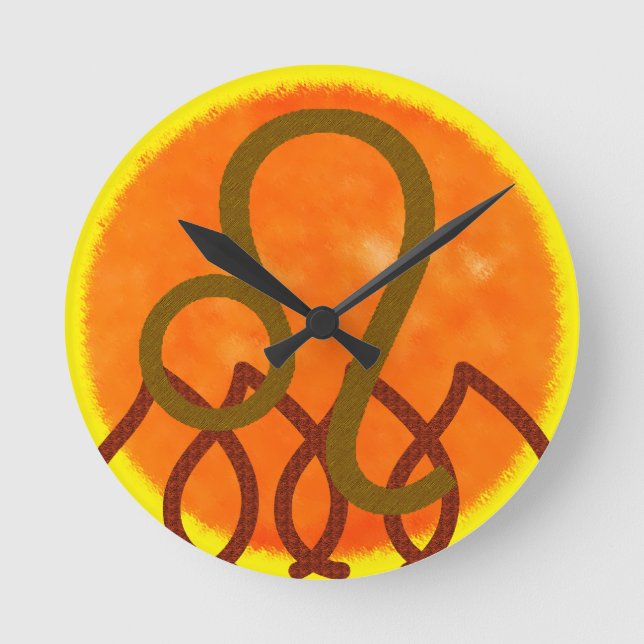 Leo Round Clock (Front)