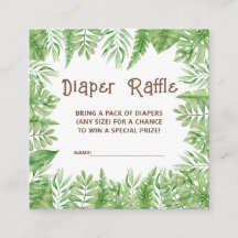 Leo Safari Baby Shower Diaper Raffle Enclosure
