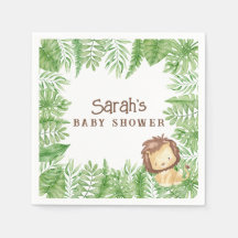 Leo Safari Baby Shower Napkins