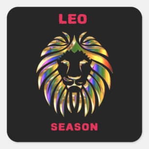 Leo Season Square Sticker