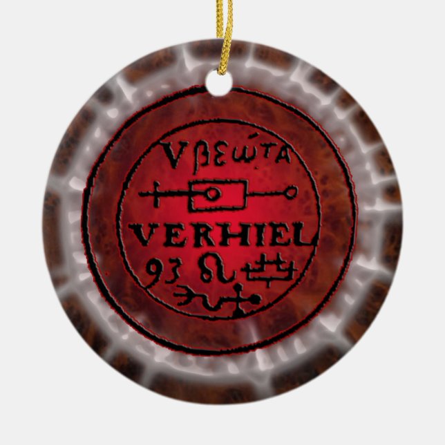 leo sigil ceramic tree decoration (Front)