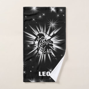 Leo sign hand towel