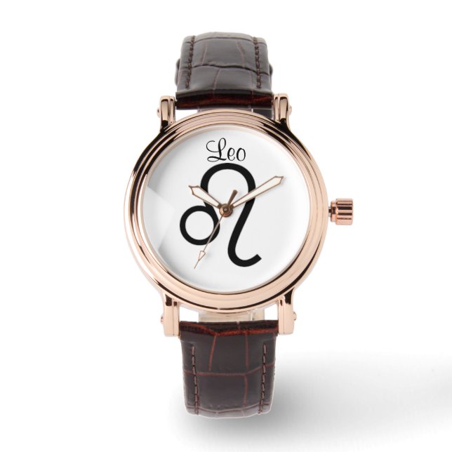 Leo Sign of the Zodiac. Ladies Watches. Watch (Front)