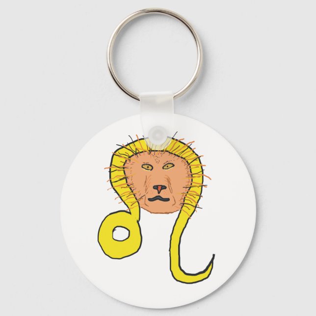 Leo Star Sign Key Ring (Front)