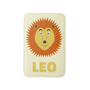 Leo Star Sign Lion Birthday Bath Mat