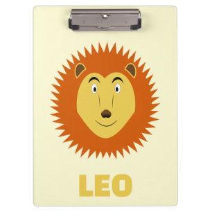 Leo Star Sign Lion Birthday Custom Clipboard