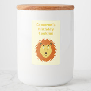 Leo Star Sign Lion Birthday Custom Food Label