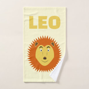 Leo Star Sign Lion Birthday Custom Hand Towel