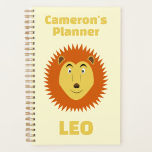 Leo Star Sign Lion Birthday Custom Name Planner