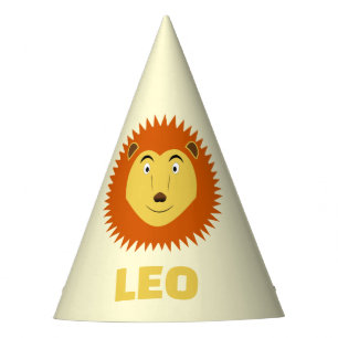 Leo Star Sign Lion Birthday Party Hat