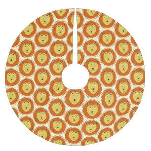 Leo Star Sign Lion Birthday Patterned Brushed Polyester Tree Skirt