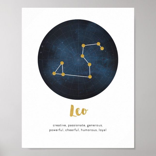 Leo star sign print (Front)