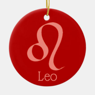 Leo Sun Sign Zodiac Symbol  Ceramic Tree Decoration