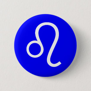Leo Symbol 6 Cm Round Badge