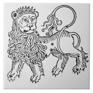 Leo (the Lion) an illustration from the 'Poeticon Tile