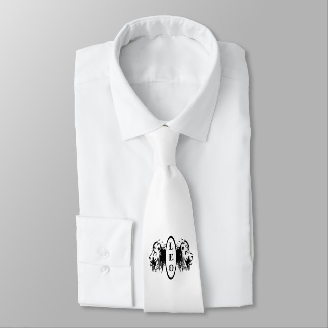 Leo the Lion Bookended Zodiac Tie (Tied)