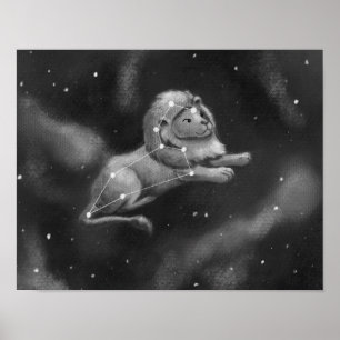 Leo the Lion Constellation Poster
