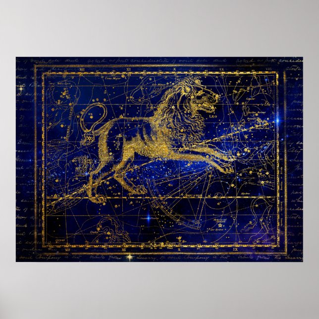 leo the lion constellation poster (Front)
