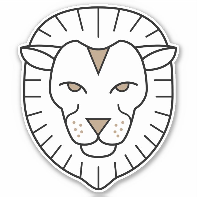 Leo the Lion Fire Sign black astrological symbol (Front)