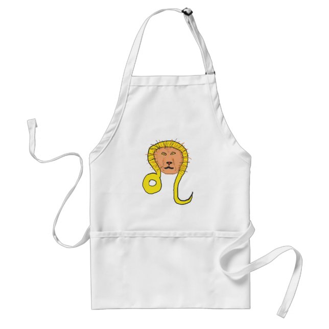 Leo the Lion Star Sign Standard Apron (Front)
