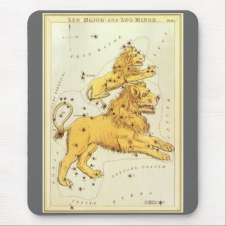 Leo the Lion Vintage Constellation Urania's Mirror Mouse Pad