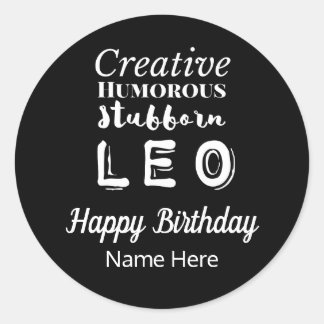 Leo the Lion Zodiac Fun Characteristics Birthday Classic Round Sticker