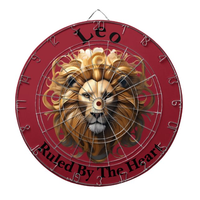 Leo The Lion: Zodiac's Fiery Birth Sign Dartboard (Front)