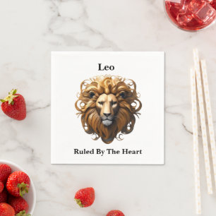 Leo The Lion: Zodiac's Fiery Birth Sign Napkin