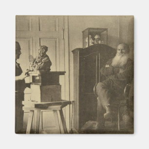 Leo Tolstoy and the sculptor Prince Paolo Magnet