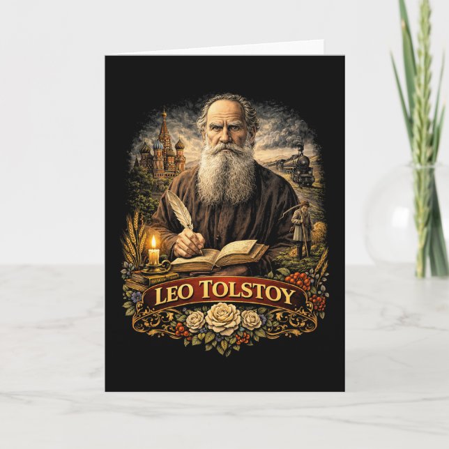 Leo Tolstoy Holiday Card (Front)