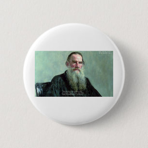 Leo Tolstoy "Know Nothing" Quote GIfts Tees Cards 6 Cm Round Badge