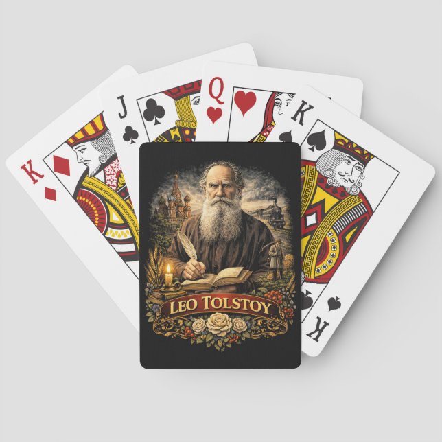 Leo Tolstoy Playing Cards (Back)