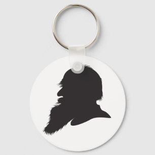 Leo Tolstoy profile portrait Key Ring