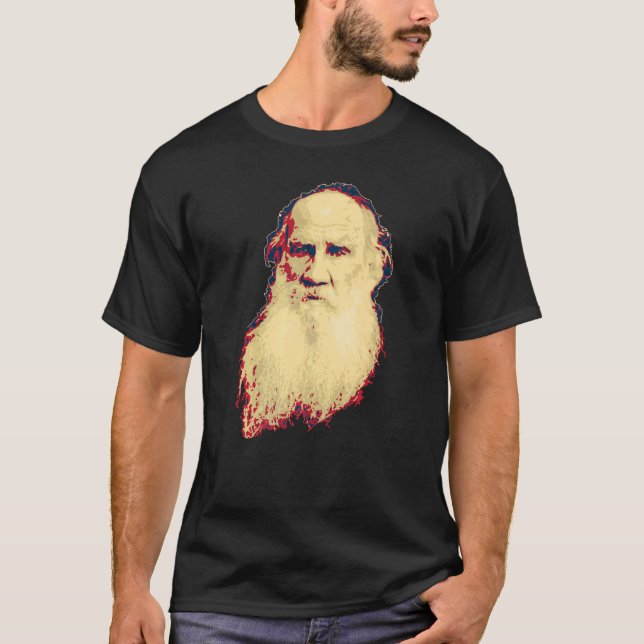 Leo Tolstoy Retro Propaganda T-Shirt (Front)