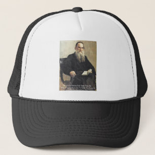 Leo Tolstoy "War Is Unjust" Wisdom Quote Gifts Trucker Hat