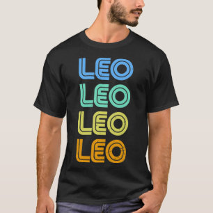 Leo Vintage Retro Zodiac Sign Leo Constellation & T-Shirt