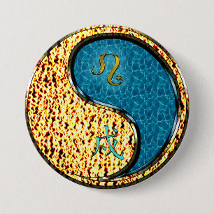 Leo & Water Dog 7.5 Cm Round Badge