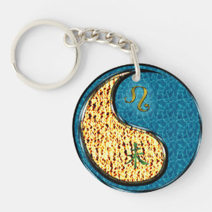 Leo & Water Goat Key Ring