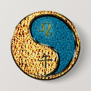 Leo & Water Horse 7.5 Cm Round Badge