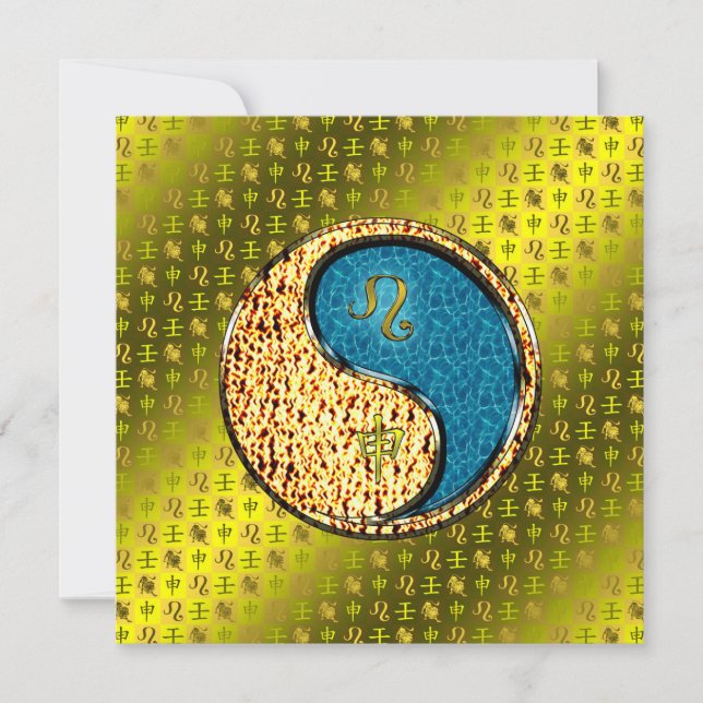 Leo & Water Monkey Card (Front)