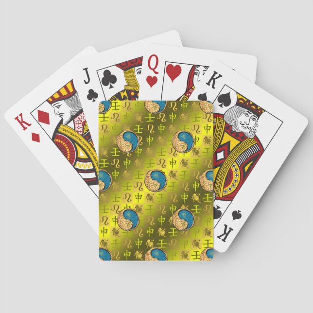 Leo & Water Monkey Playing Cards (Back)