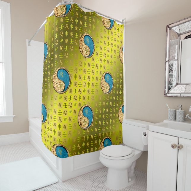 Leo & Water Monkey Shower Curtain (In Situ)