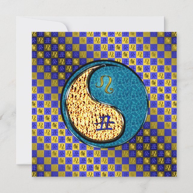 Leo & Water Ox Card (Front)