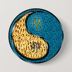 Leo & Water Rabbit 7.5 Cm Round Badge